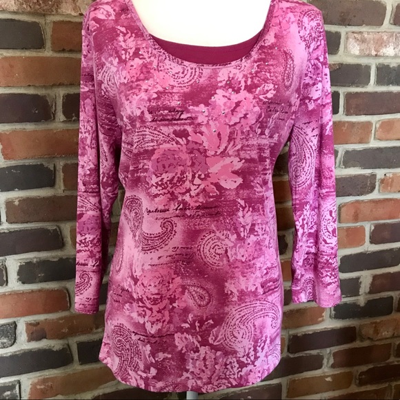Basic Editions Tops - ☀️Peony Pink 3/4 sleeve